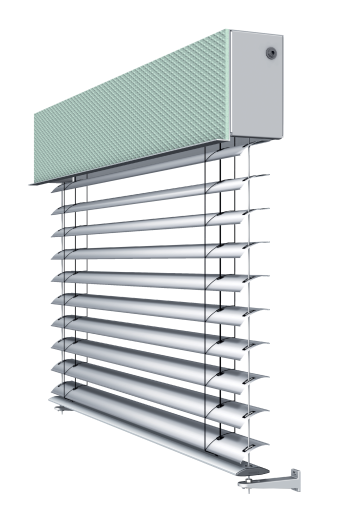 WAREMA Fenster-System-Außenjalousie FSR mit Seilführung – Herstellerabbildung