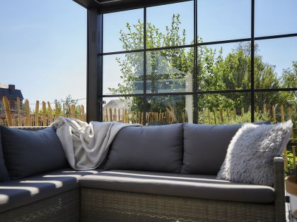 Winsol Glasschiebewand in Stahloptik – Herstellerabbildung